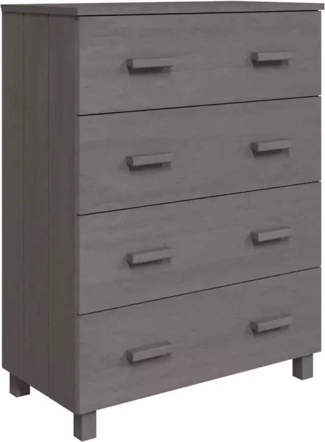 Maison Exclusive Dressoir HAMAR 79x40x103 5 cm massief grenenhout lichtgrijs