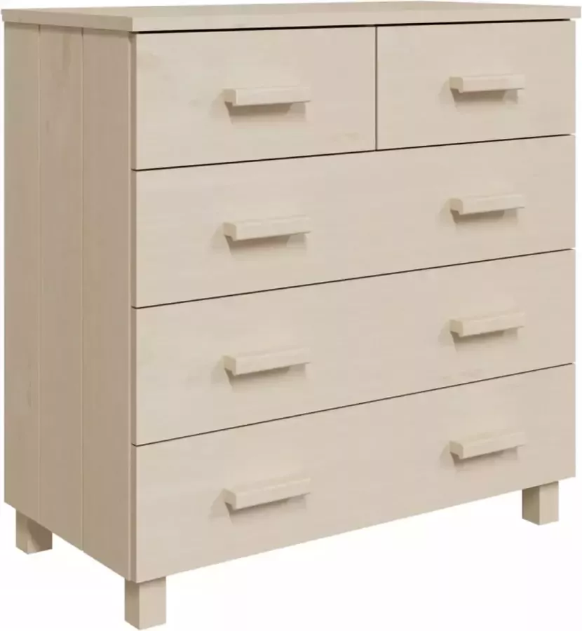 Maison Exclusive Dressoir HAMAR 79x40x80 cm massief grenenhout honingbruin - Foto 2