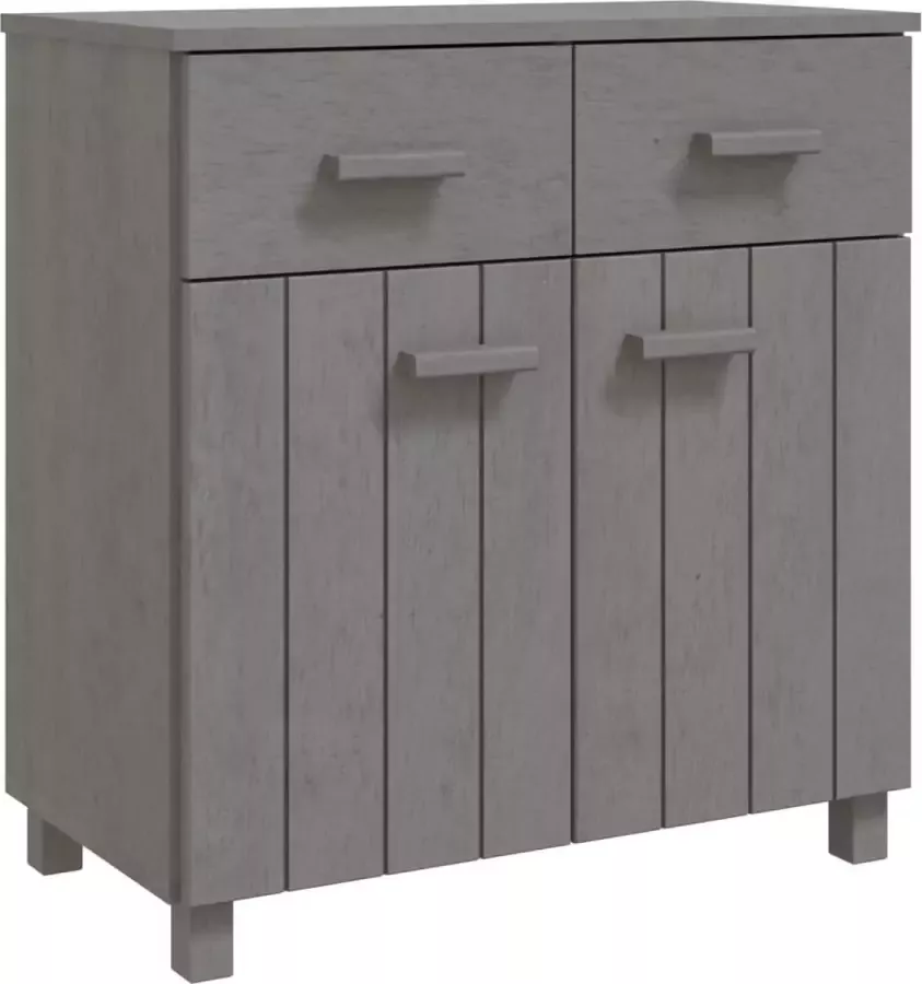 Maison Exclusive Dressoir HAMAR 79x40x80 cm massief grenenhout lichtgrijs - Foto 2