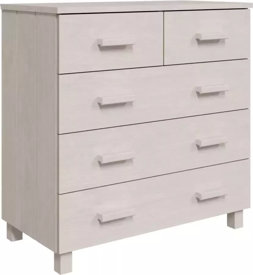 Maison Exclusive Dressoir HAMAR 79x40x80 cm massief grenenhout wit