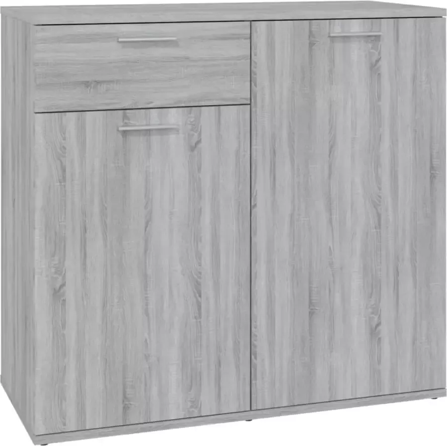 Maison Exclusive Dressoir 80x36x75 cm bewerkt hout grijs sonoma eikenkleurig