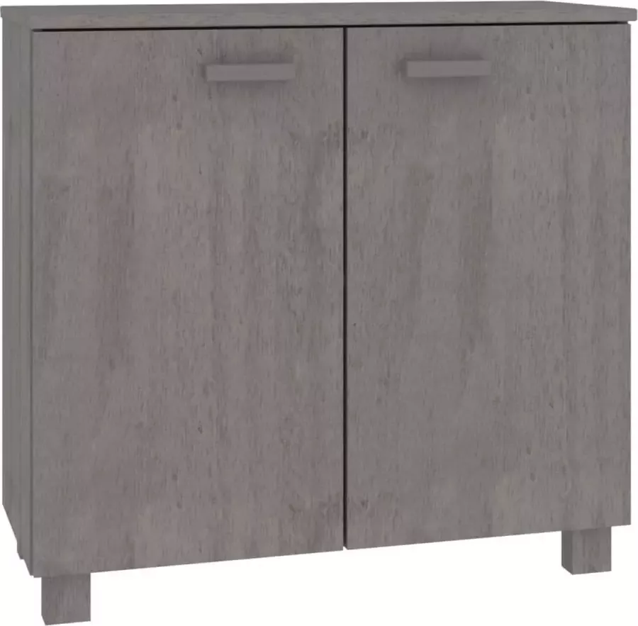 Maison Exclusive Dressoir HAMAR 85x35x80 cm massief grenenhout lichtgrijs - Foto 2