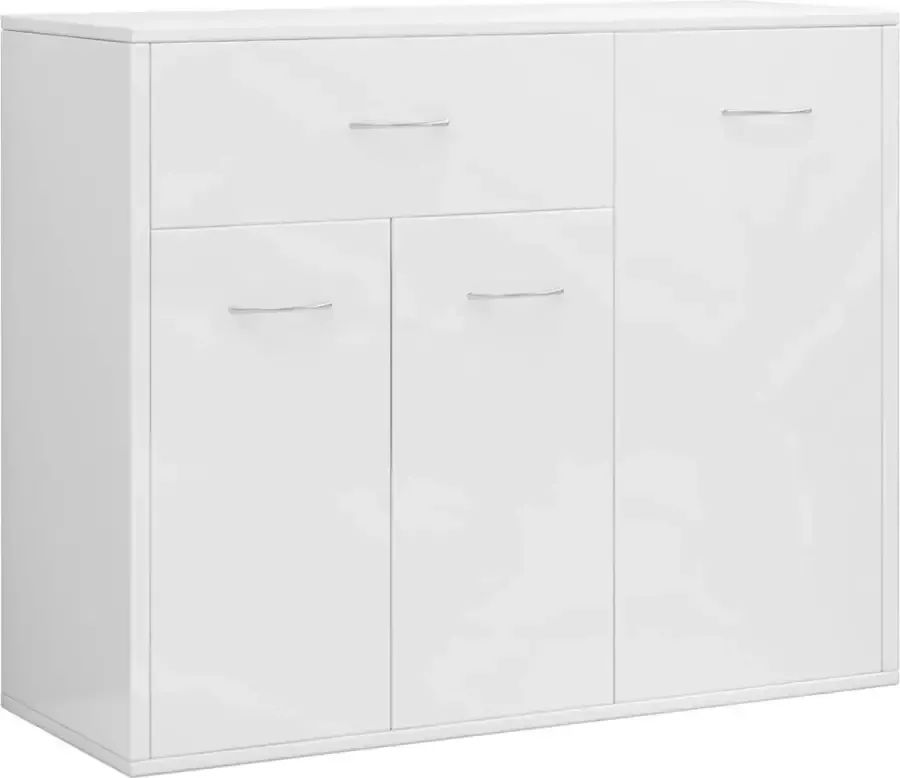 Maison Exclusive Dressoir 88x30x70 cm bewerkt hout hoogglans wit