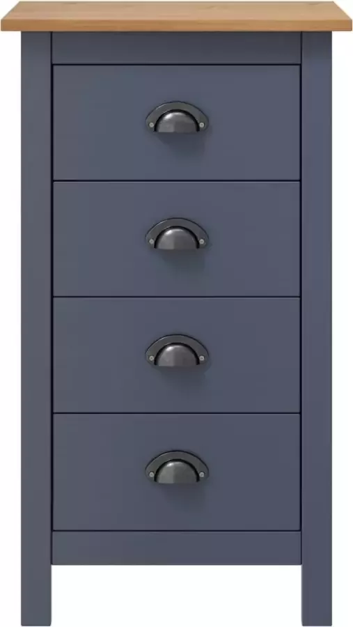 Maison Exclusive Dressoir Maison Exclusive -ll Range 46x35x80 cm massief grenenhout grijs