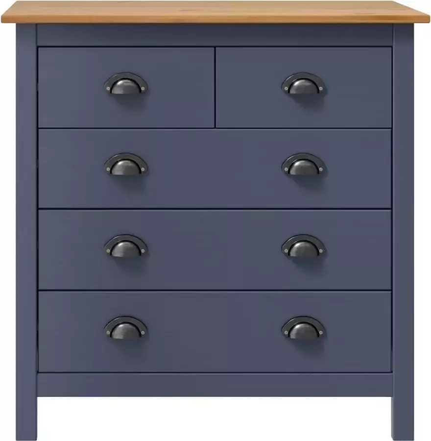 Maison Exclusive Dressoir Maison Exclusive -ll Range 79x40x80 cm massief grenenhout grijs