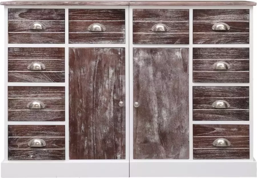 Maison Exclusive Dressoir met 10 lades 113x30x79 cm hout bruin