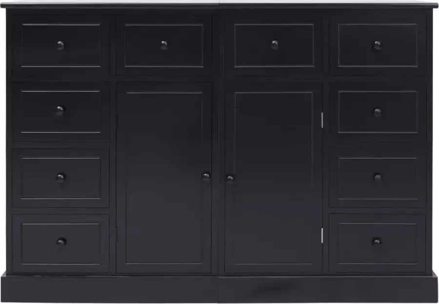 Maison Exclusive Dressoir met 10 lades 113x30x79 cm hout zwart