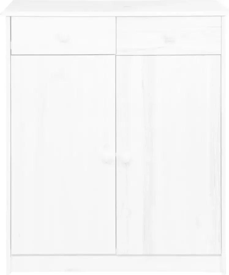 Maison Exclusive Dressoir met 2 lades 78x35x89 cm massief grenenhout wit