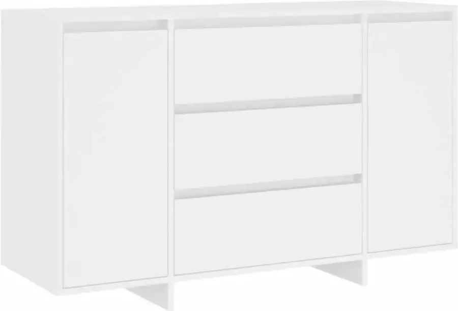 Maison Exclusive Dressoir met 3 lades 120x41x75 cm bewerkt hout wit