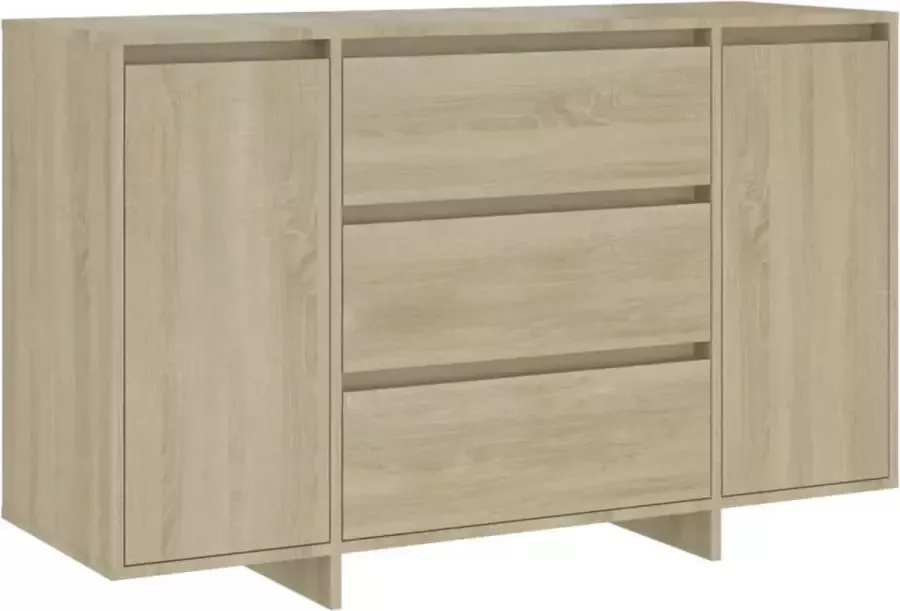 Maison Exclusive Dressoir met 3 lades 120x41x75 cm spaanplaat sonoma eikenkleur