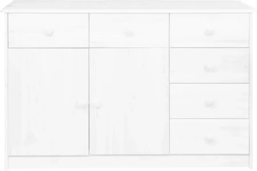 Maison Exclusive Dressoir met 6 lades 113x35x73 cm massief grenenhout wit