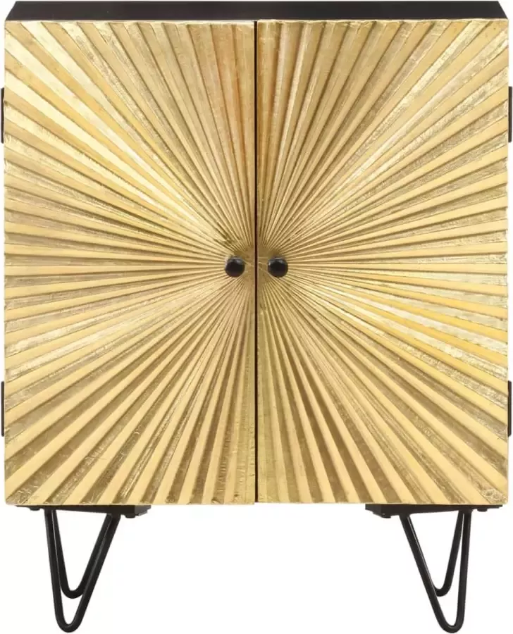 Maison Exclusive Dressoir met messing voorkant 60x30x74 cm massief mangohout