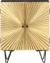 Maison Exclusive Dressoir met messing voorkant 60x30x74 cm massief mangohout - Thumbnail 2