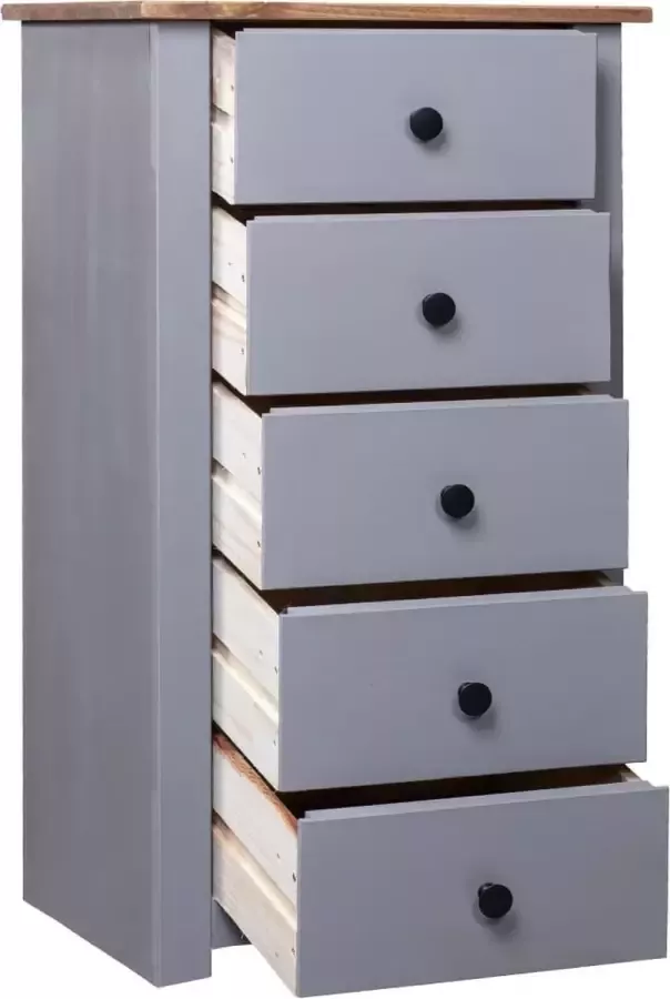 Maison Exclusive Dressoir Panama Range 46x40x89 cm grenenhout grijs