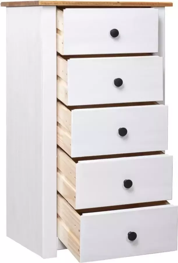 Maison Exclusive Dressoir Panama Range 46x40x89 cm grenenhout wit