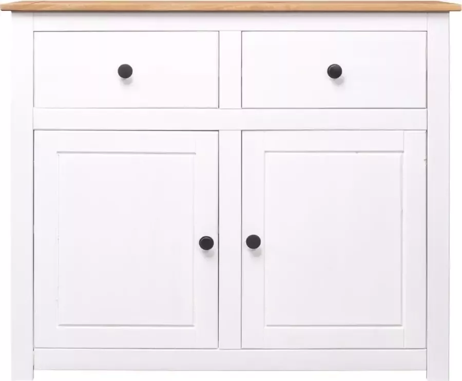Maison Exclusive Dressoir Panama Range 93x40x80 cm massief grenenhout wit