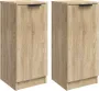 Maison Exclusive Dressoirs 2 st 30x30x70 cm bewerkt hout sonoma eikenkleurig - Thumbnail 3