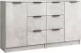Maison Exclusive Dressoirs 2 st 60x30x70 cm bewerkt hout betongrijs - Thumbnail 1