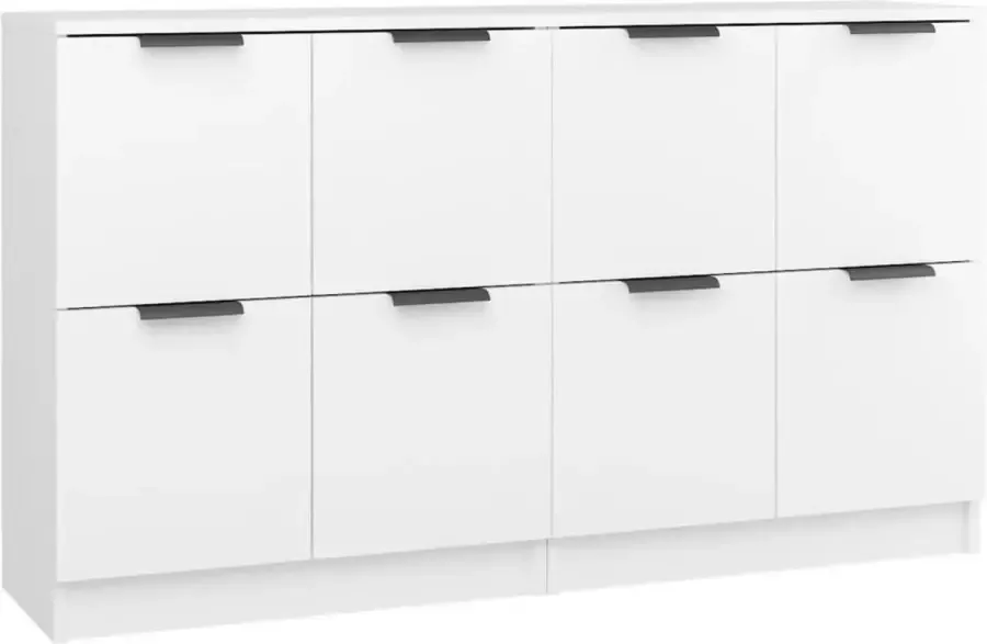 Maison Exclusive Dressoirs 2 st 60x30x70 cm bewerkt hout wit