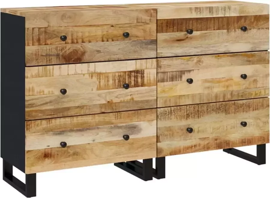 Maison Exclusive Dressoirs 2 st 60x33x75 cm ruw mangohout