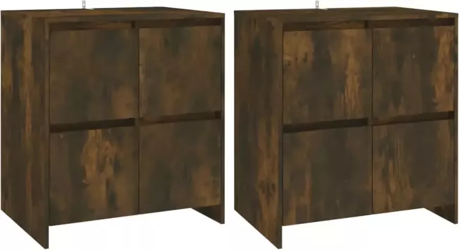 Maison Exclusive Dressoirs 2 st 70x41x75 cm spaanplaat gerookt eikenkleurig