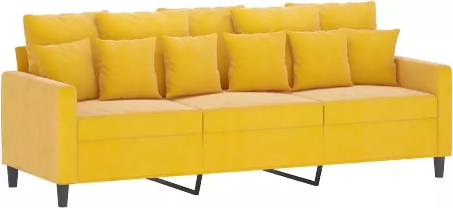 Maison Exclusive Driezitsbank 180 cm fluweel geel