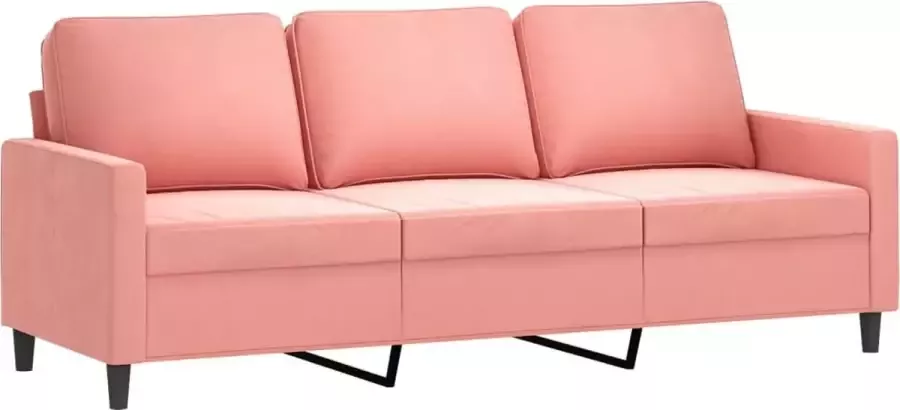 Maison Exclusive Driezitsbank 180 cm fluweel roze