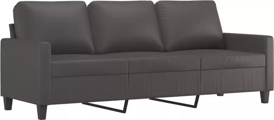 Maison Exclusive Driezitsbank 180 cm kunstleer grijs