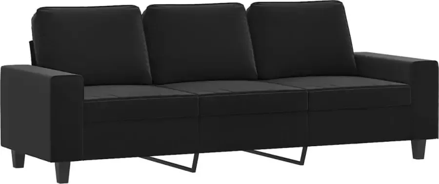 Maison Exclusive Driezitsbank 180 cm microvezelstof zwart