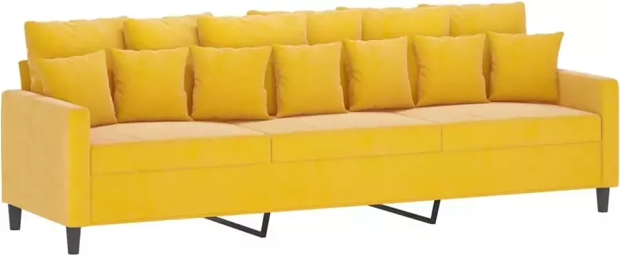 Maison Exclusive Driezitsbank 210 cm fluweel geel