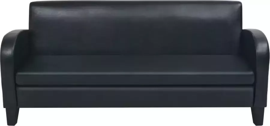 Maison Exclusive Driezitsbank kunstleer zwart - Foto 2