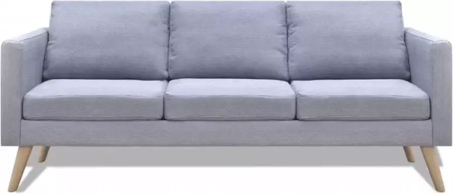 Maison Exclusive Driezitsbank stof lichtgrijs - Foto 3