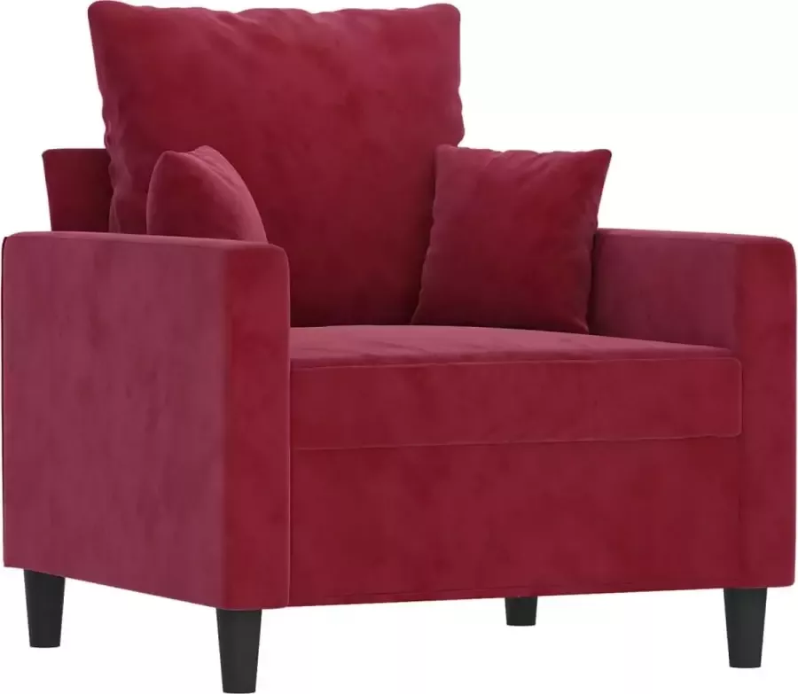 Maison Exclusive Fauteuil 60 cm fluweel wijnrood