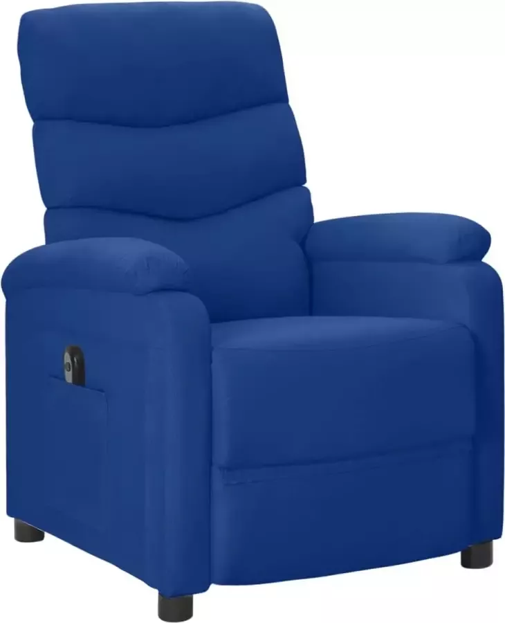 Maison Exclusive Fauteuil elektrisch verstelbaar stof blauw