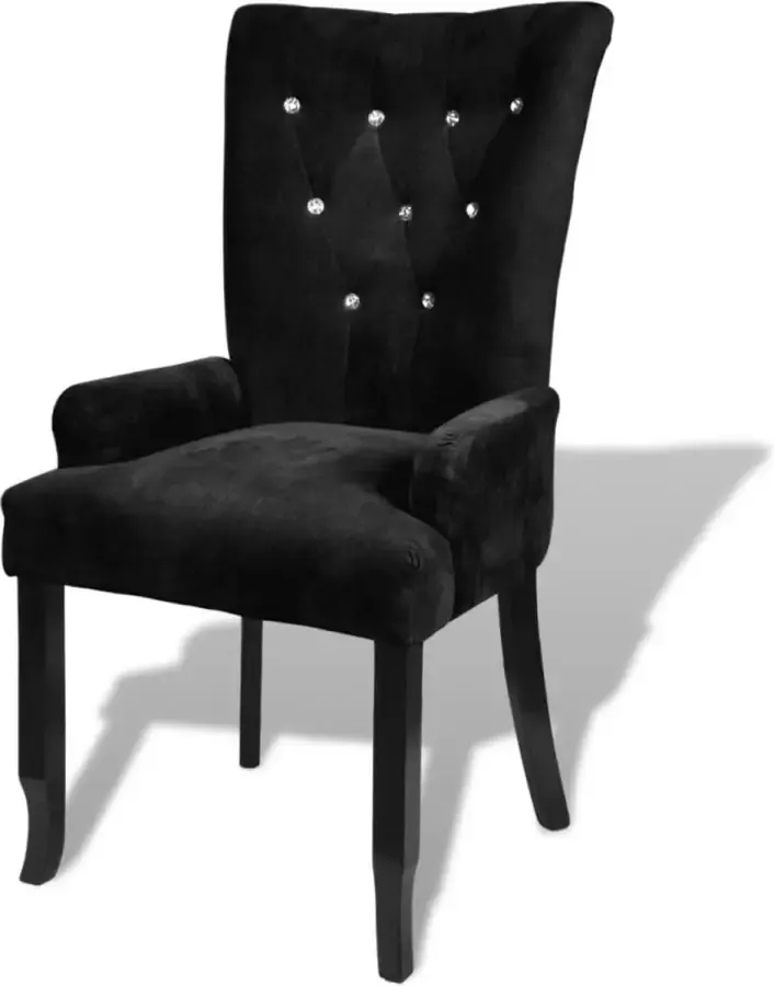 Maison Exclusive Fauteuil fluweel zwart - Foto 2