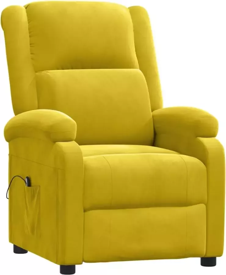 Maison Exclusive Fauteuil verstelbaar elektrisch fluweel geel