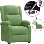 Maison Exclusive Fauteuil verstelbaar elektrisch fluweel lichtgroen - Thumbnail 1