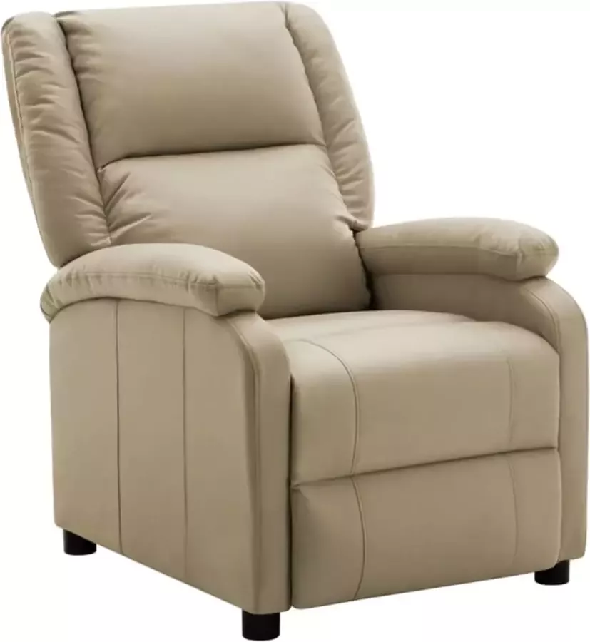 Maison Exclusive Fauteuil verstelbaar elektrisch kunstleer cappuccinokleurig