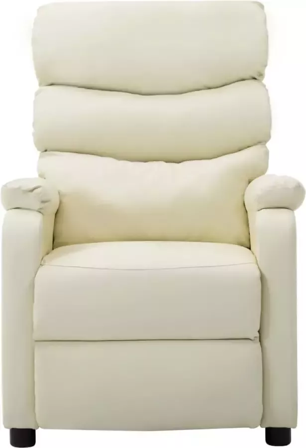 Maison Exclusive Fauteuil verstelbaar elektrisch kunstleer crèmekleurig - Foto 2