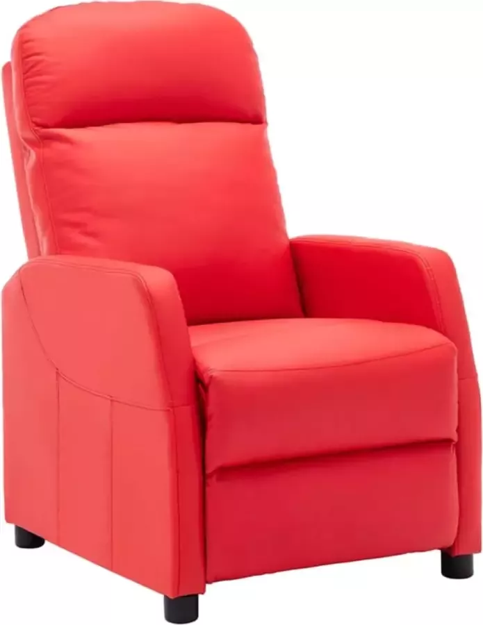 Maison Exclusive Fauteuil verstelbaar elektrisch kunstleer rood