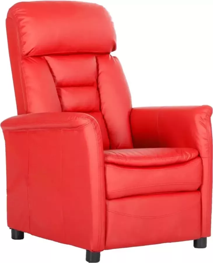 Maison Exclusive Fauteuil verstelbaar elektrisch kuntsleer rood