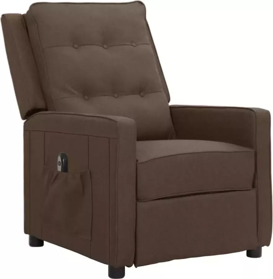Maison Exclusive Fauteuil verstelbaar elektrisch stof bruin