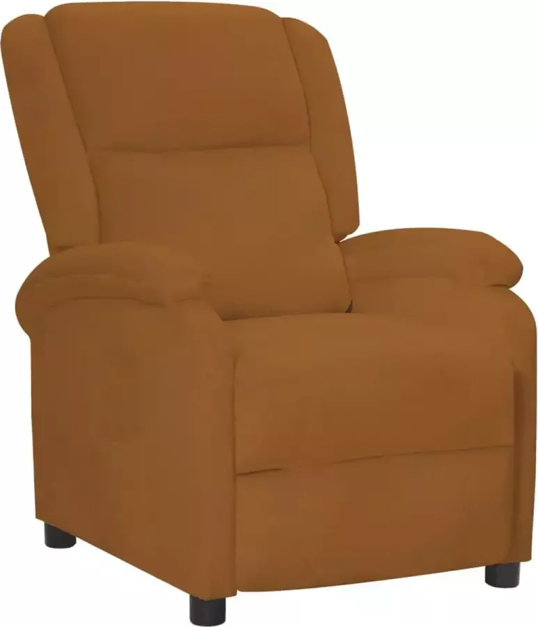 Maison Exclusive Fauteuil verstelbaar fluweel bruin