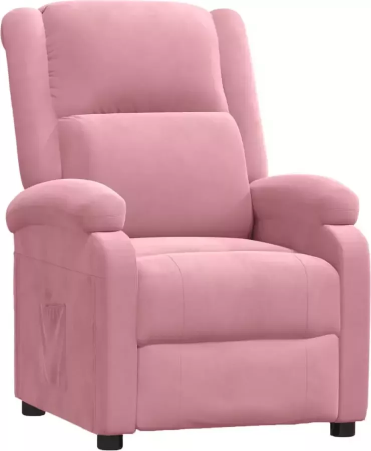Maison Exclusive Fauteuil verstelbaar fluweel roze