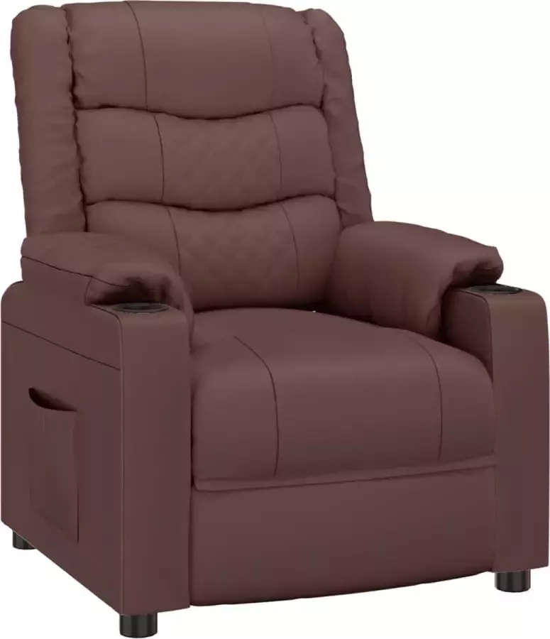 Maison Exclusive Fauteuil verstelbaar kunstleer bruin