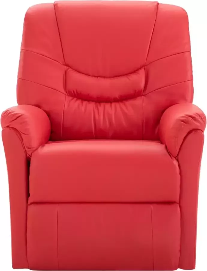 Maison Exclusive Fauteuil verstelbaar kunstleer rood