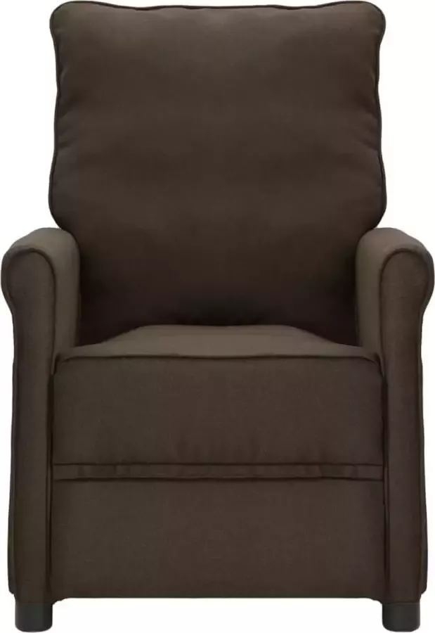 Maison Exclusive Fauteuil verstelbaar stof donkerbruin