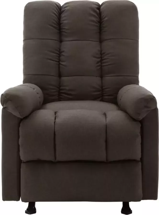 Maison Exclusive Fauteuil verstelbaar stof donkerbruin