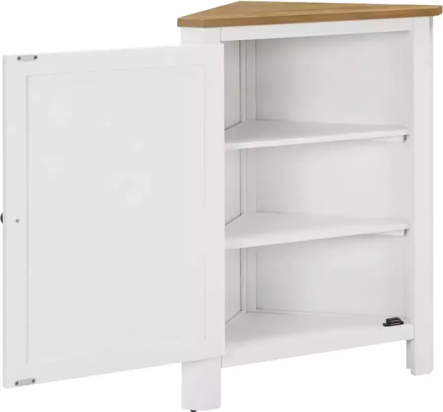 Maison Exclusive Hoekkast 59x45x80 cm massief eikenhout - Foto 2