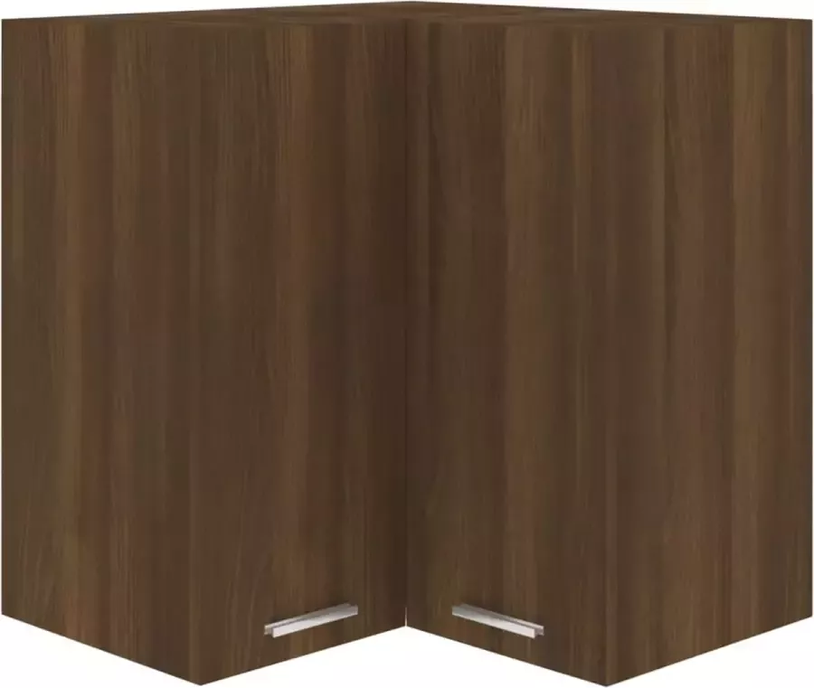 Maison Exclusive Hoekkast hangend 57x57x60 cm bewerkt hout bruineikenkleurig